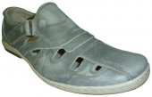 Letná kožená vychádzková obuv - šedá