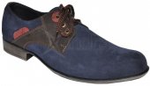Kožená obuv MOSKALA - modro-hnedé