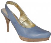 Štýlové kožené sandálky NESCIOR - modré