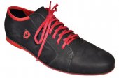 Pánska kožená obuv LAVAGIO - čierno-červené