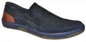 Pánske vychádzkové kožené topánky FOX 9701 - modré