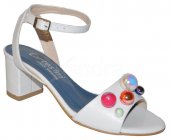 Dámske kožené sandálky CORTESINI 9747 - biele