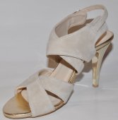 Dámske spoločenské kožené sandálky PRIMA 9753 - béžové