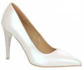Dámske kožené spoločenské lodičky Olivia Shoes 10072 - biele perleťové