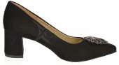 Dámske kožené lodičky Olivia Shoes DLO2085 - 10268 - čierne - nízky podpätok