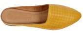Dámske kožené vsuvky Olivia Shoes 14-607- 10712 - žlté