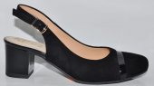 Dámske kožené sandálky 10756 - čierne