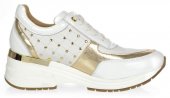 Dámske kožené tenisky Olívia Shoes DTE 3304 - 11338 - bielo zlaté