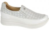 Dámske kožené poltopánky Olívia Shoes DTE3316 - 11341 - bielo strieborné