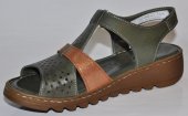 Dámske kožené sandálky Rovigo 11410 - zelené