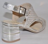 Dámske kožené sandálky 11413 - zlaté