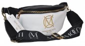 Dámska crossbody kabelka - ľadvinka - Massimo Conti 11537 - čierno biela