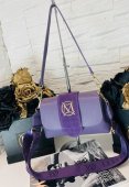 Dámska kožená kabelka Massimo Conti 11585 - fialová