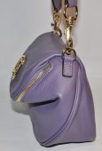 Dámska kožená crossbody kabelka - ľadvinka Massimo Conti 11611 - fialová