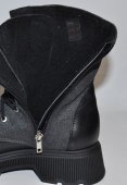 Dámske kožené kotníky Olivia Shoes 11617 - čierne