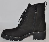 Dámske kožené kotničky Olivia Shoes 11618 - čierne