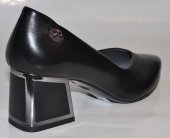 Dámske kožené lodičky Olivia Shoes 2166 -11622 - čierne - na nízkom podpätku