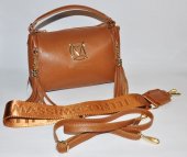 Dámska kožená kabelka Massimo Conti 11636 - škoricovo hnedá
