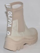 Dámske členkové čižmy 2276 Olivia Shoes - 11661 - béžové