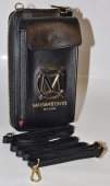 Dámska kožená taška na mobil - peňaženka 11681 - Massimo Conti - čierna