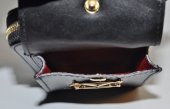 Dámska kožená taška na mobil - peňaženka 11681 - Massimo Conti - čierna