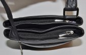 Pánska kožená crossbody taška 11730 - čierna