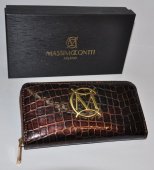 Dámska kožená peňaženka Massimo Conti 11739 - hnedá kroko