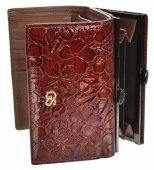 Dámska kožená peňaženka Grosso 11789 - bordovo hnedá