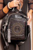 Dámsky luxusný ruksak-kabelka Massimo Conti 11830 - čierny