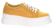 Dámske kožené poltopánky Olivia Shoes 11911 - horčicovo žlté