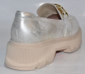 Dámske kožené poltopánky Olivia Shoes 11925 - zlaté