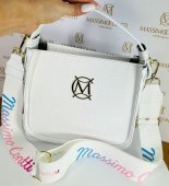 Dámska kožená štýlová kabelka Massimo Conti 11934 - biela