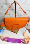 Dámska kožená kabelka Massimo Conti 11964 - oranžová
