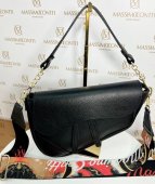 Dámska kožená kabelka Massimo Conti 11967 - čierna