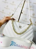 Dámska kožená kabelka Massimo Conti 11977 - biela