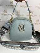 Dámska kožená kabelka Massimo Conti 11986 - modrá