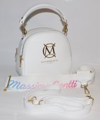 Dámska kožená kabelka Massimo Conti 11993 - biela
