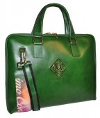 Dámska kožená taška Massimo Conti 12002 - zelená
