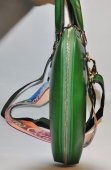 Dámska kožená taška Massimo Conti 12002 - zelená