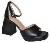 Dámske kožené sandálky Bizzarro 12007 - čierne