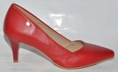 Dámske kožené lodičky Olivia Shoes 12016 - červené
