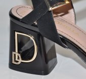 Dámske kožené sandálky 12019 - čierne