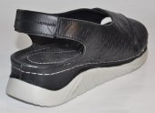 Dámske kožené sandálky 12038 - čierne
