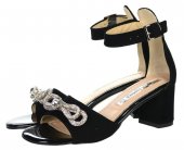 Dámske kožené sandálky Olivia Shoes DSA36 -12045 - čierne