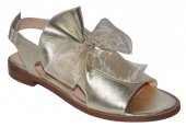 Dámske kožené sandálky Bizzarro 12048 - zlaté