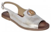 Dámske kožené sandálky Prima 12050 -zlaté