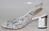 Dámske kožené sandálky 12068 - biele