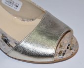 Dámske kožené sandálky 12069 - zlaté