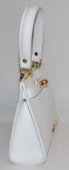 Dámska kožená spoločenská kabelka Massimo Conti 12098 - biela - malá