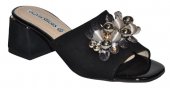 Dámske kožené vsuvky Olivia Shoes 12107 - čierne